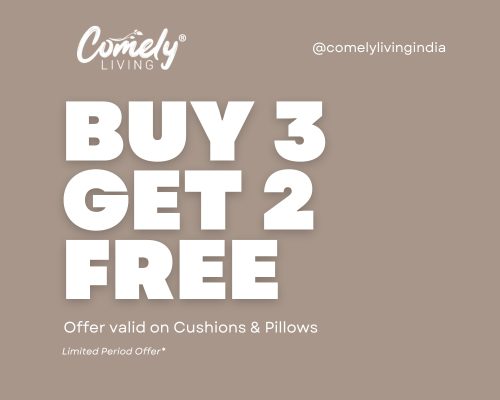 Buy 3 Get 2 Free on Cushion Covers & Pillows